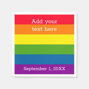 Gay Pride der Regenbogen-Flaggen- Serviette