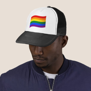 Gay Pride der Regenbogenflagge LGBT LGBTQ Liebe is Truckerkappe