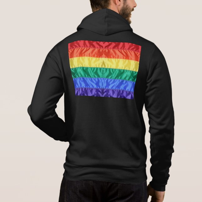 Gay Pride der Regenbogenflagge LGBTQ LGBT Liebe is Hoodie (Rückseite)