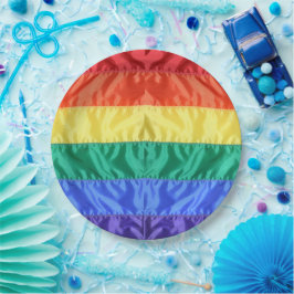 Gay Pride der Regenbogenflagge LGBTQ LGBT Liebe is Pappteller