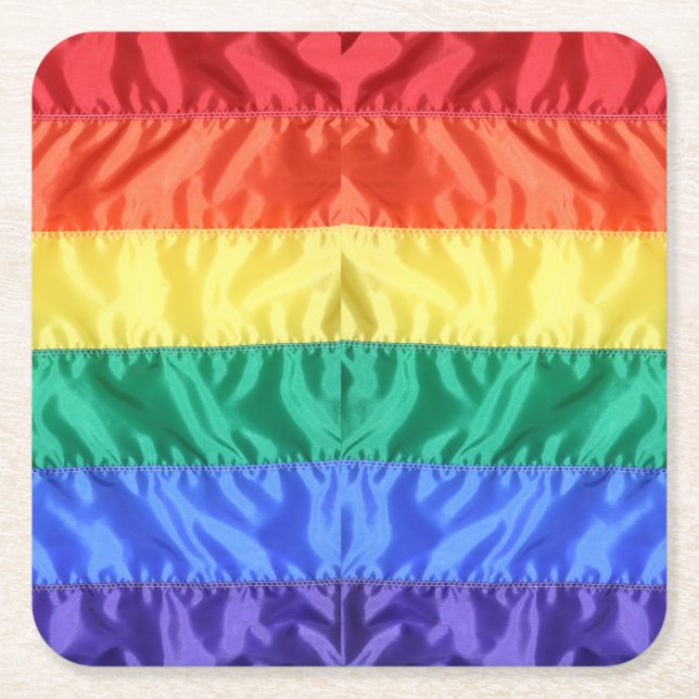 Gay Pride der Regenbogenflagge LGBTQ LGBT Liebe is Rechteckiger Pappuntersetzer (Vorderseite)