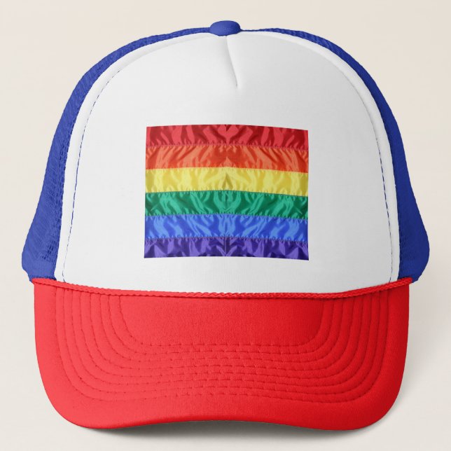 Gay Pride der Regenbogenflagge LGBTQ LGBT Liebe is Truckerkappe (Vorderseite)