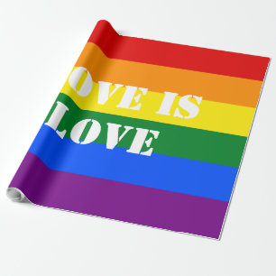Gay Pride der Regenbogenflagge LGBTQ Liebe ist Lie Geschenkpapier