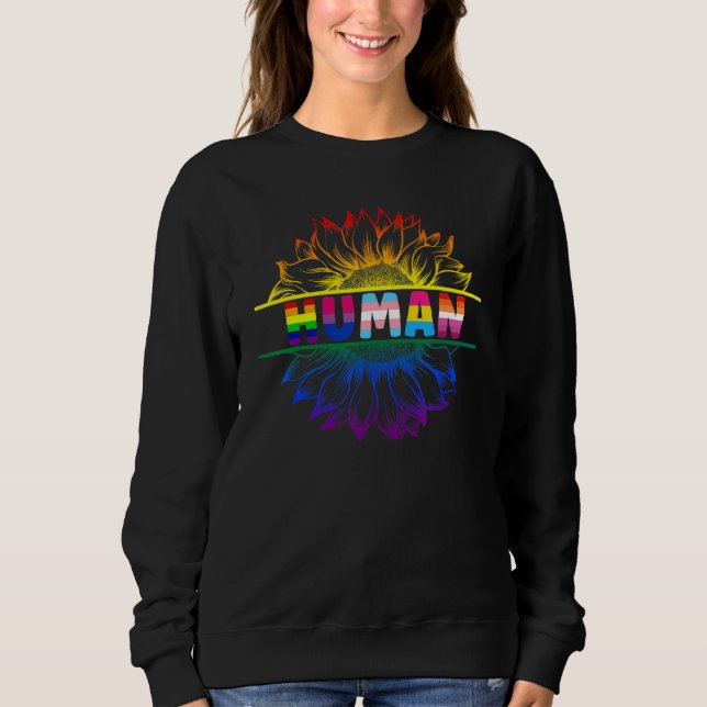 Gay Pride der Sonnenblume Monat Regenbogen Sweatshirt (Vorderseite)
