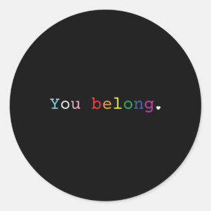 Gay Pride-Design mit LGBT-Unterstützung und Respek Runder Aufkleber