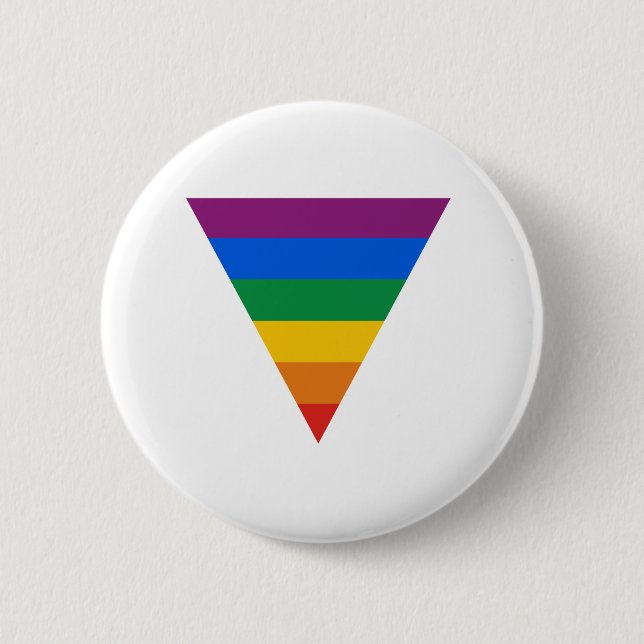 Gay Pride-Dreieck Button (Vorderseite)