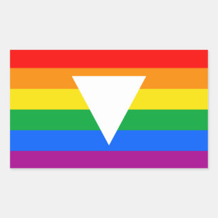 Gay Pride-Dreieck-Design Rechteckiger Aufkleber