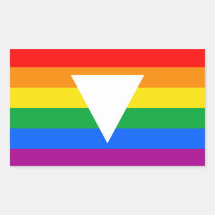Gay Pride-Dreieck-Design Rechteckiger Aufkleber
