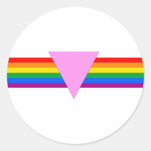Gay Pride-Dreieck-Design Runder Aufkleber