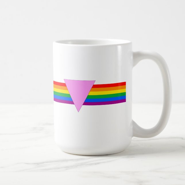 Gay Pride-Dreieck-Design Tasse (Rechts)