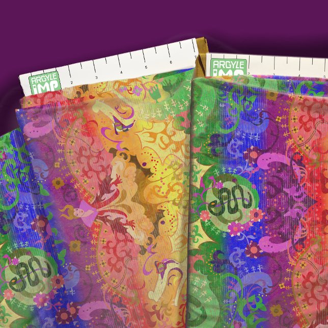 Gay Pride-Fahnenfarben Stoff (close-up with ruler)