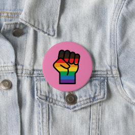 Gay Pride Faust Button