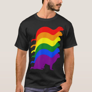 Gay Pride Ferret LGBT Regenbogenflagge T-Shirt
