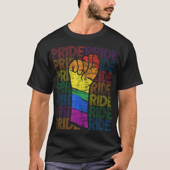 Gay Pride Fist Lgbt T-Shirt (Vorderseite)