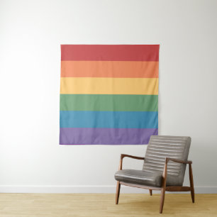 Gay Pride-Flag 57 x 57 gehedert Wandteppich