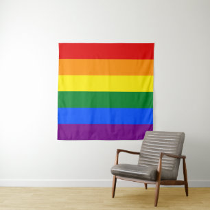 Gay Pride-Flag 57 x 57 Wandteppich