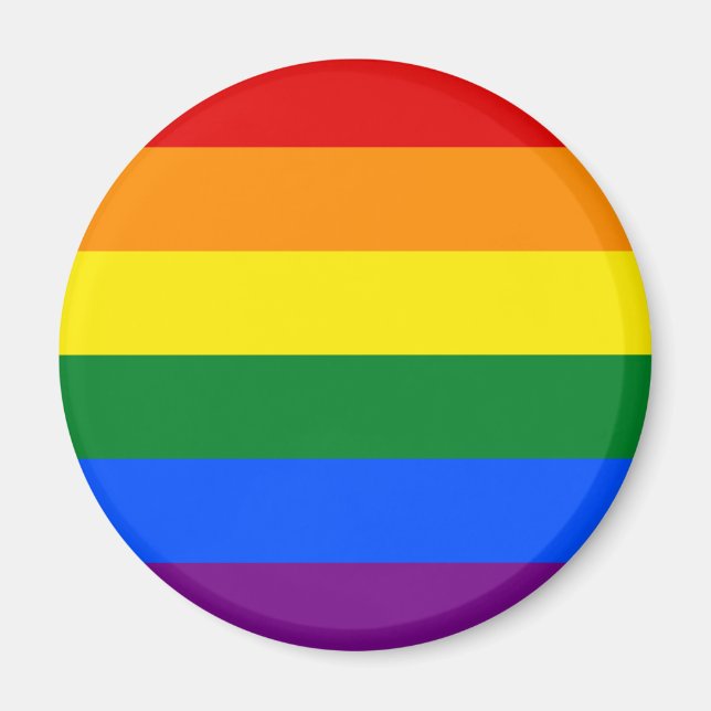 Gay Pride-Flag-Design Magnet (Vorne)