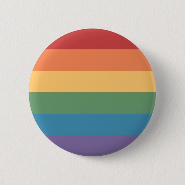 Gay Pride-Flag gepflegt Button (Vorderseite)