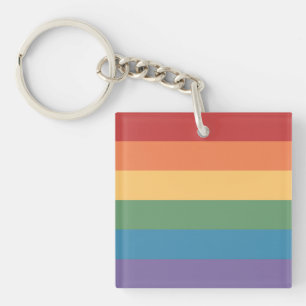 Gay Pride Flag Heathered Schlüsselanhänger