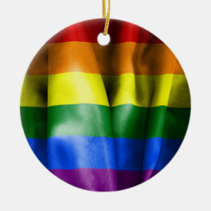 Gay Pride Flag Keramik Weihnachtsfeier Keramikornament