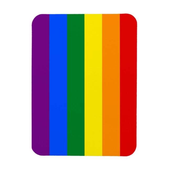 Gay Pride-Flag Magnet (Vertikal)