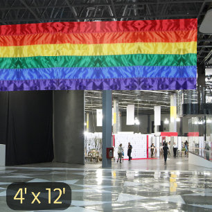 Gay Pride Flag Quee klassische Retro-Regenbogenstr Banner