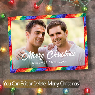 Gay Pride Flag Rainbow Flag Foto Frame LGBTQ Karte