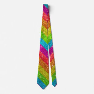 Gay Pride Flag Regenbogen Glitzer Streifen LGBT Li Krawatte