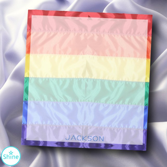 Gay Pride-Flag-Regenbogen-Namen Text LGBT LGBTQ Notizblock (Von Creator hochgeladen)