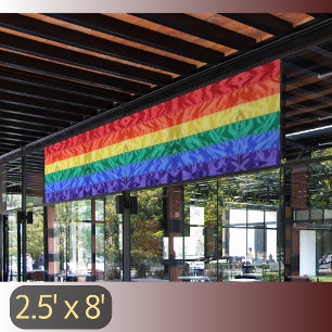Gay Pride-Flag-Regenbogenflagge Regenbogenstreifen Banner