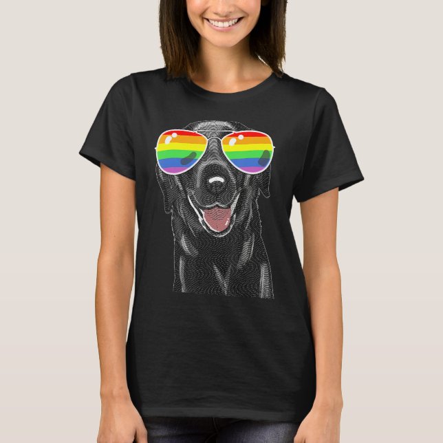 Gay Pride-Flag-Sonnenbrille LGBT T-Shirt (Vorderseite)