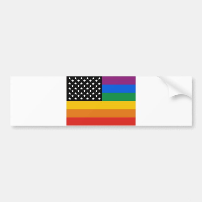 Gay Pride-Flagge Autoaufkleber (Vorne)