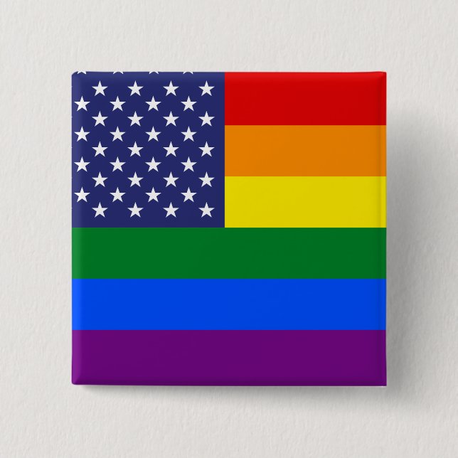 "GAY PRIDE-FLAGGE " BUTTON (Vorderseite)