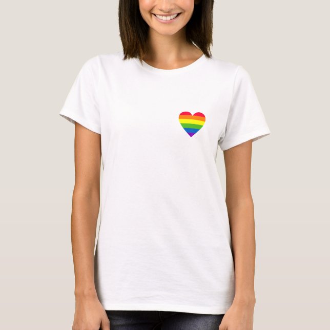 Gay Pride-Flagge, Regenbogenherz, Hipster, LGBT-Pr T-Shirt (Vorderseite)