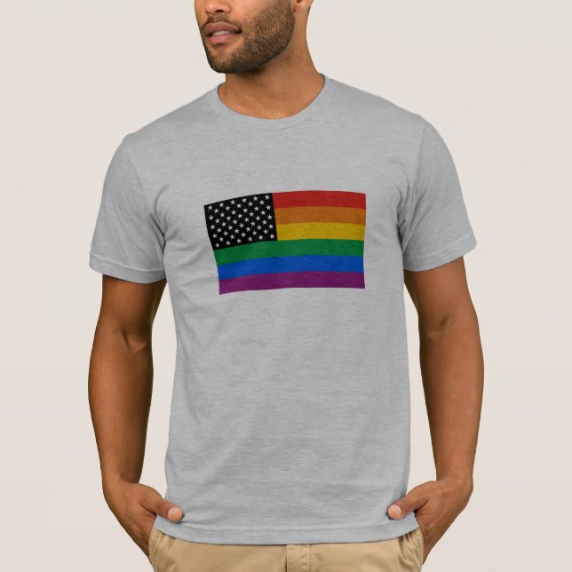 Gay Pride-Flagge T-Shirt (Vorderseite)