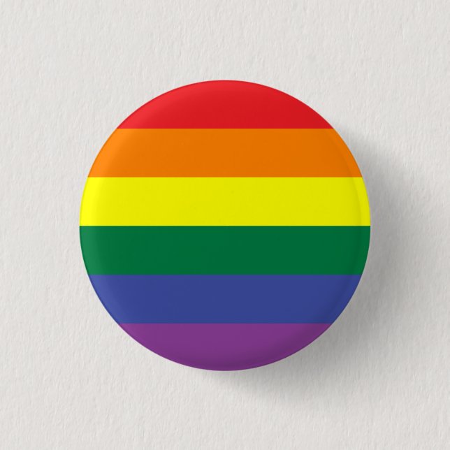 Gay Pride-Flaggenknopf Button (Vorderseite)