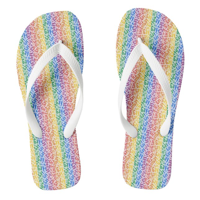Gay Pride Flip Flops (Fußbett)