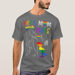Gay Pride Freie Mama Hugs T LGBT Mama Dinosaurier  T-Shirt