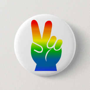 Gay Pride-Friedensknopf Button