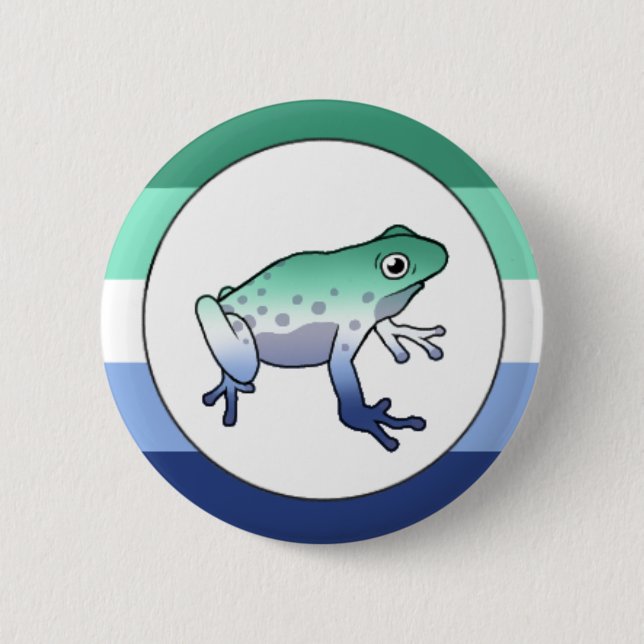 Gay Pride Frog Button (Vorderseite)