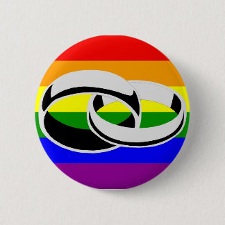 Gay Pride für die Eheschließungsgleichheit Button- Button