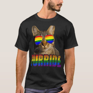 Gay Pride für Frauen LGBbt Cat Purride Rainbow S T-Shirt