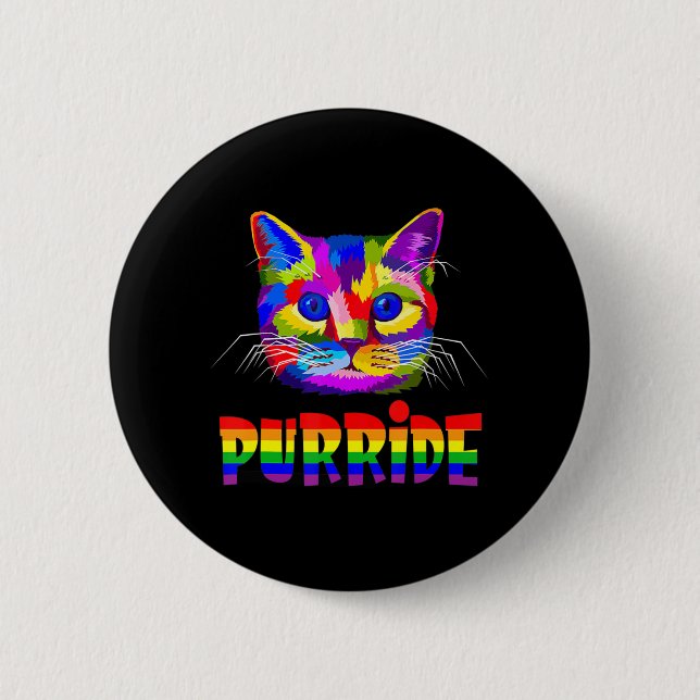 Gay Pride für Frauen LGBT Daddy Cat Geschenk Purri Button (Vorderseite)
