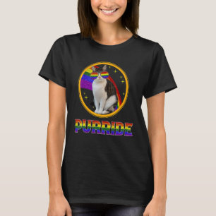 Gay Pride für Frauen Lgbt Daddy Cat Purrid T-Shirt