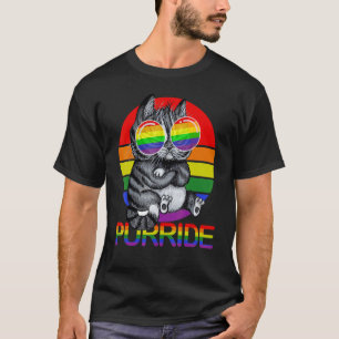 Gay Pride für Frauen Lgbt Daddy Cat Purrid T-Shirt