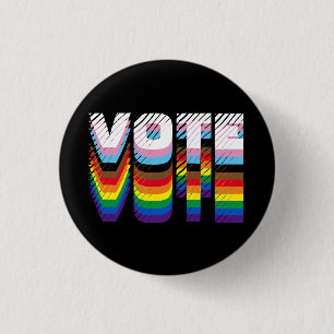 Gay Pride für Regenbogentypografie Button
