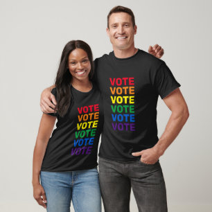 Gay Pride für Regenbogentypografie T-Shirt