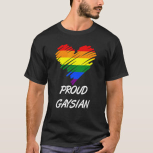 Gay Pride Gaysian Lgbt Regenbogenfarben Asiatische T-Shirt