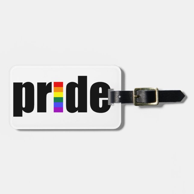 Gay Pride Gepäckanhänger (Vorderseite horizontal)
