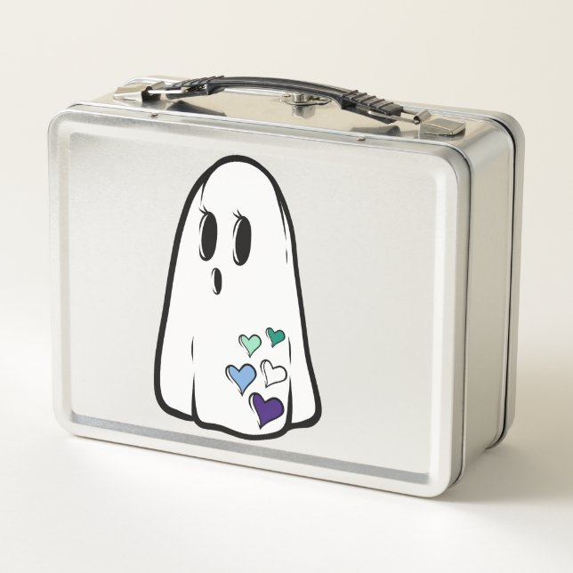 Gay Pride Ghost Metall Brotdose (Rückseite)